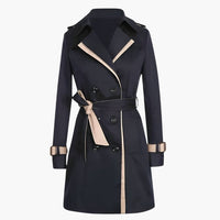 Trenchcoat mit Gürtel für Damen – Schwarz