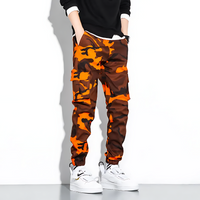 Jonas | Camo Cargo Hose Herren Komfort Fit – Orange