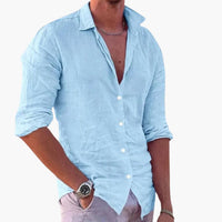Sommerhemd für Herren - Leicht, Atmungsaktiv & Freizeitlook – Blau