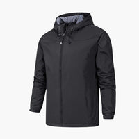 Wasserdichte Regenjacke für Herren mit Atmungsaktivem Material – Schwarz