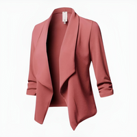 Damenblazer mit langer Form | Formalstil – Rosa
