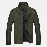 Sommerjacke für Herren - Leichte, wasserdichte Jacke mit Kragen – Grün