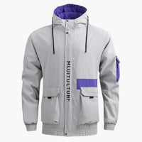 Kapuze Freizeitjacke für Herren – Grau