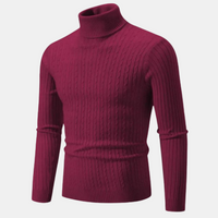 Larry | Stylischer Rollkragenpullover – Weinrot