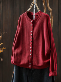 Ellery | Strickknopf-Cardigan – Rot