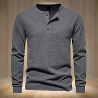 THEOBOLD - ENGANLIEGENDES LANGARMSHIRT – Dunkelgrau