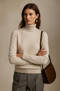 Ella | Damen Kaschmirpullover modern & komfortabel – Beige