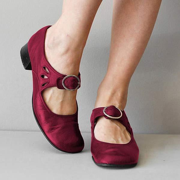 Bianca | Sandalen mit Keilschnalle aus Leder