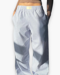 Damen Faule Hose | Niedrige Leibhöhe – Hell Blau