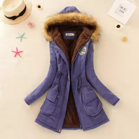 Therelle™ - Herbst-/Winterjacke mit Kapuze Stickerei und Tailliertem Schnitt – Lila
