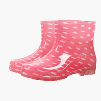 Damen Stiefeletten mit bedrucktem Schaft – Rosa