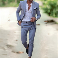 Ezra - Eleganter Anzug für Herren (Jacke + Hose) – Grau