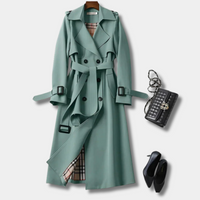 Cosyra™ - Stilvoller & Eleganter Trenchcoat – Grün