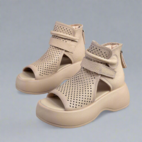 Annelore | Elegante Ledersandalen für ultimativen Komfort – Beige