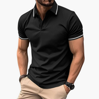Polo-Shirt für Männer mit kurzem Ärmel - Freizeitmode – Schwarz