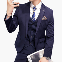 Klassischer 3-teiliger Anzug - für Herren mit elegantem Stil – Marine