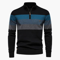 Tonio | Quarter-Zip Pullover – Schwarz