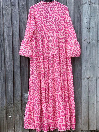 Fleur® | Ibiza Mode stilvolle Frauen Leopard Druck Kleid