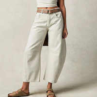 Zamira - Bequeme weite Jeans – Weiß