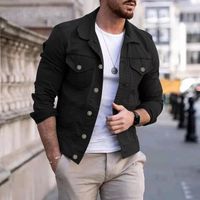 Jeansjacke für Herren - Stylische Sommerjacke für den Sommer – Schwarz