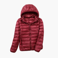 Emilia | Ultraleichte Wattierte Jacke – Weinrot