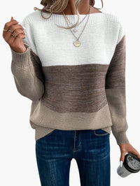 Juna | Eleganter Winterpullover – Braun