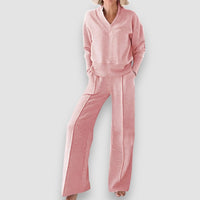 Cristine | Lounge-Set mit weit geschnittener Hose – Rosa