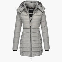 Hanna | Elegante Daunenjacke Luxus – Grau