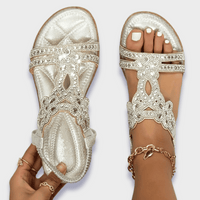 Franziska | Orthopädische Boho-Sandalen aus Premium-Material – Silber