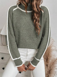Thea | Kuscheliger Turtleneck-Pullover – Grün