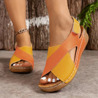 Karla | Damen Orthopädische Kreuzriemen Sandalen Komfort Sommer Aktiv – Orange