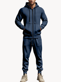 Herren Sport- und Freizeitset | Hoodie und Jogginghose Marineblau – Marine