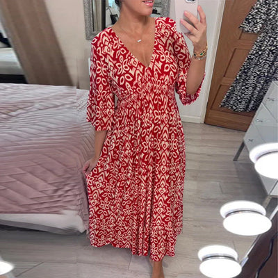 Mhara | Chic Kleid mit ausgestellten Ärmeln