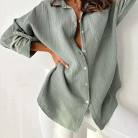 Damen Lässig Knopf Daunen Kleid | Langarm – Grau