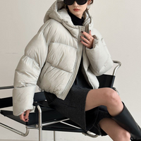 Stilvolle Steppjacke Mit Kapuze – Beige