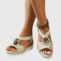 Hanna | Damen Orthopädische Schnallenriemen Sandalen Komfort Sommer – Beige 2