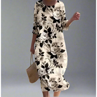 Gudula | Luftiges Maxikleid mit Blumenprint – 0122