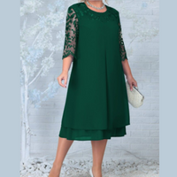 Helminer | Midikleid für Damen – DunkelGrün