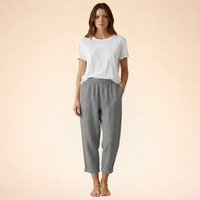 Aurelie | Ultra-weiche Hose mit Seitentaschen – Grau