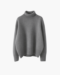 Daryana – Weicher Rollkragen Pullover – Grau