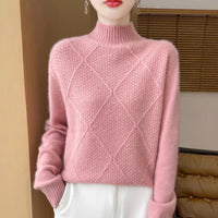 WALDA - WARME ROLLKRAGENPULLOVER – Rosa