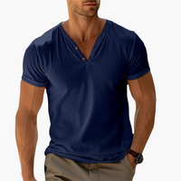 Niklas | Stilvolles Polo-T-Shirt – Dunkel Blau