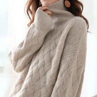MICHAELA - ELEGANTER LOCKERER KASCHMIR-PULLOVER – Khaki
