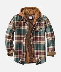 Andrea™ | Stylische Patchwork Karo Jacke – Dunkelgrün