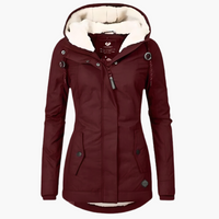 Karin | Isolierte Allwetterjacke – Rotwein