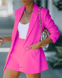 Adeline Blazer und Shorts Set – Rosa