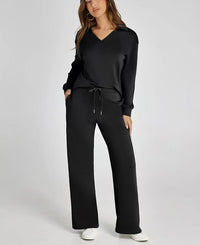 Grace - 2-teiliges Casual Set – Schwarz