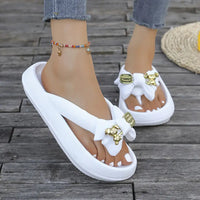 Julia -  Women'S Sommer Casual Flip Flops – Weiß