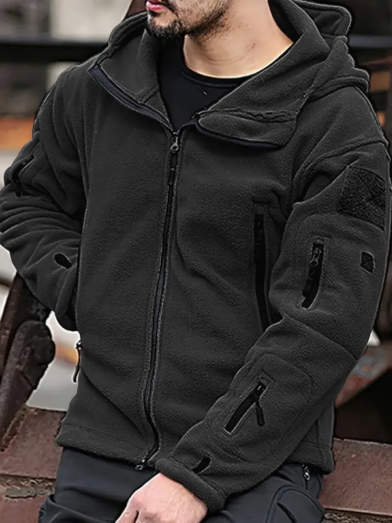 Braun | Winterjacke für Herren Fleece Gefüttert Winddicht