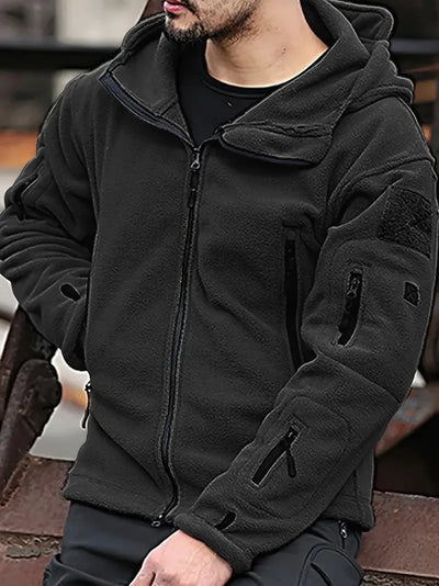 Braun | Winterjacke für Herren Fleece Gefüttert Winddicht